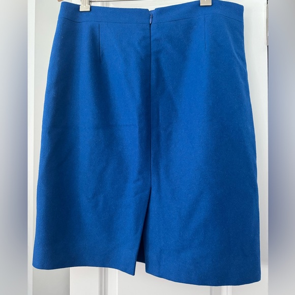 J.Crew Blue Wool lined skirt - Picture 2 of 6